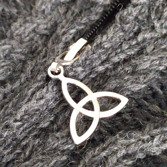 Aran Sweater Market XS 100% Merino Wool Full Zip Fisherman Sweater - Picture 4 of 12